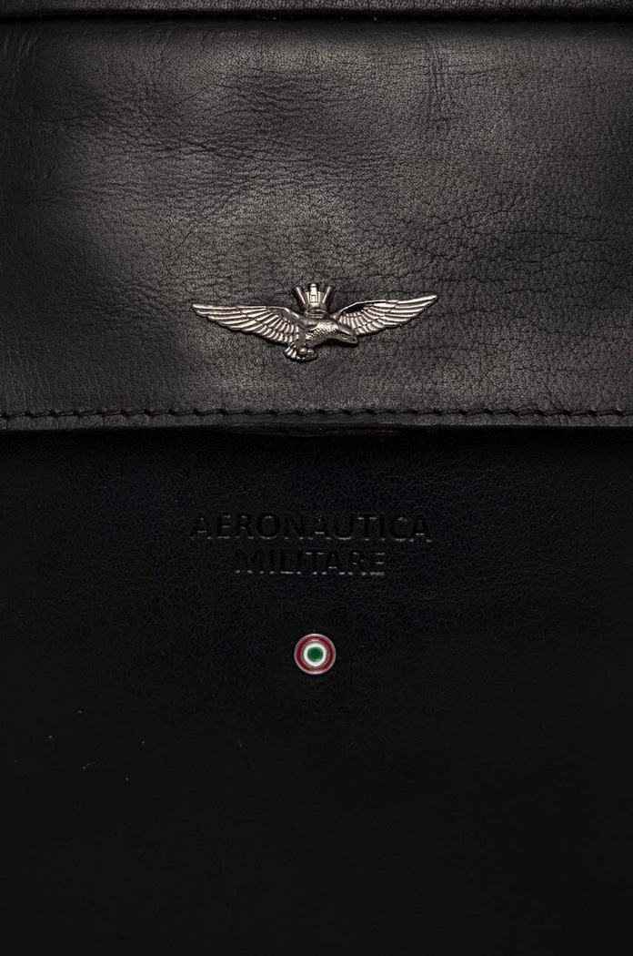 Aeronautica Militare bőr oldaltáska fekete AM302