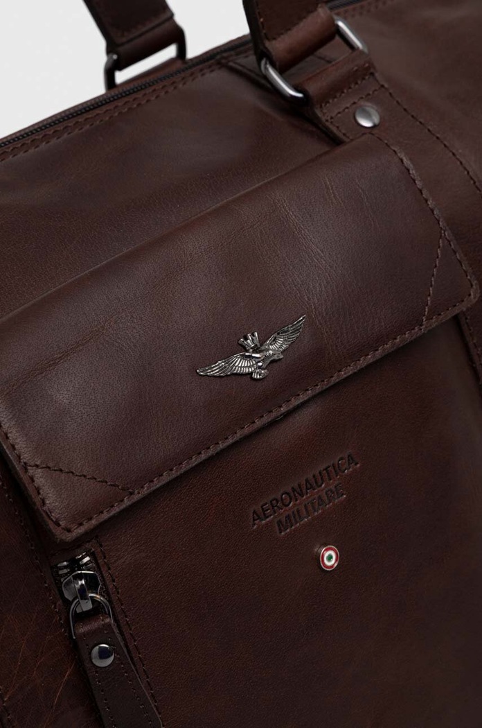 Aeronautica Militare bőr táska 45 x 31 x 23 cm AM306 barna