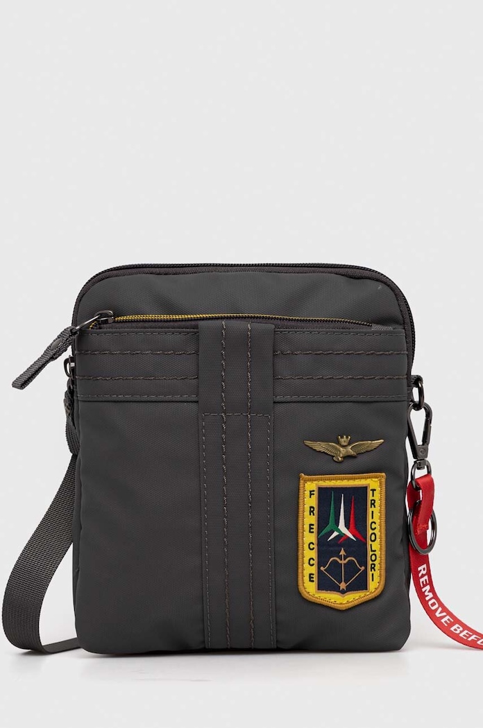 Torbica za okoli pasu Aeronautica Militare Tekstil siva AM340