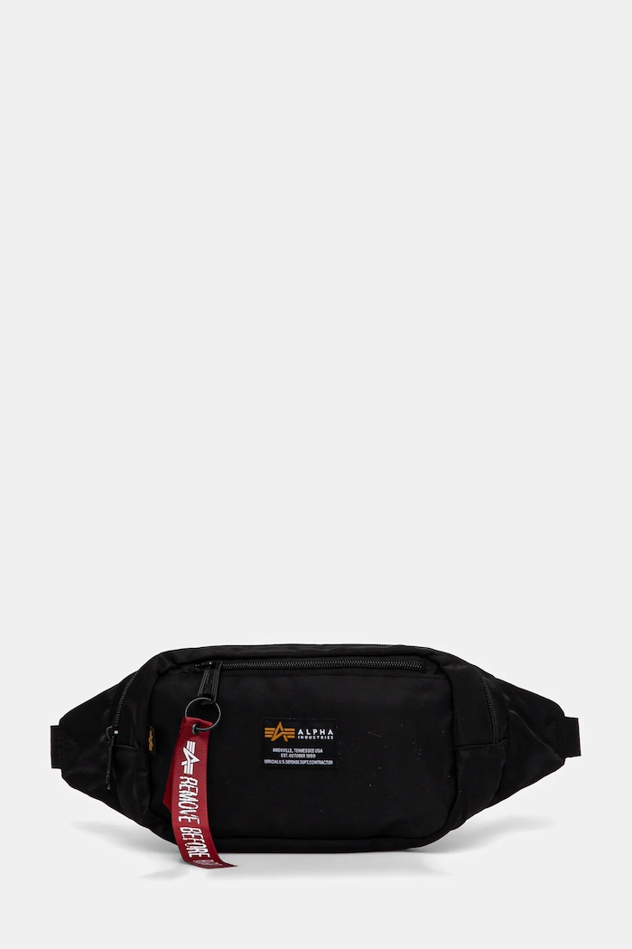 Torbica za okoli pasu Alpha Industries Tekstil črna 196923.03