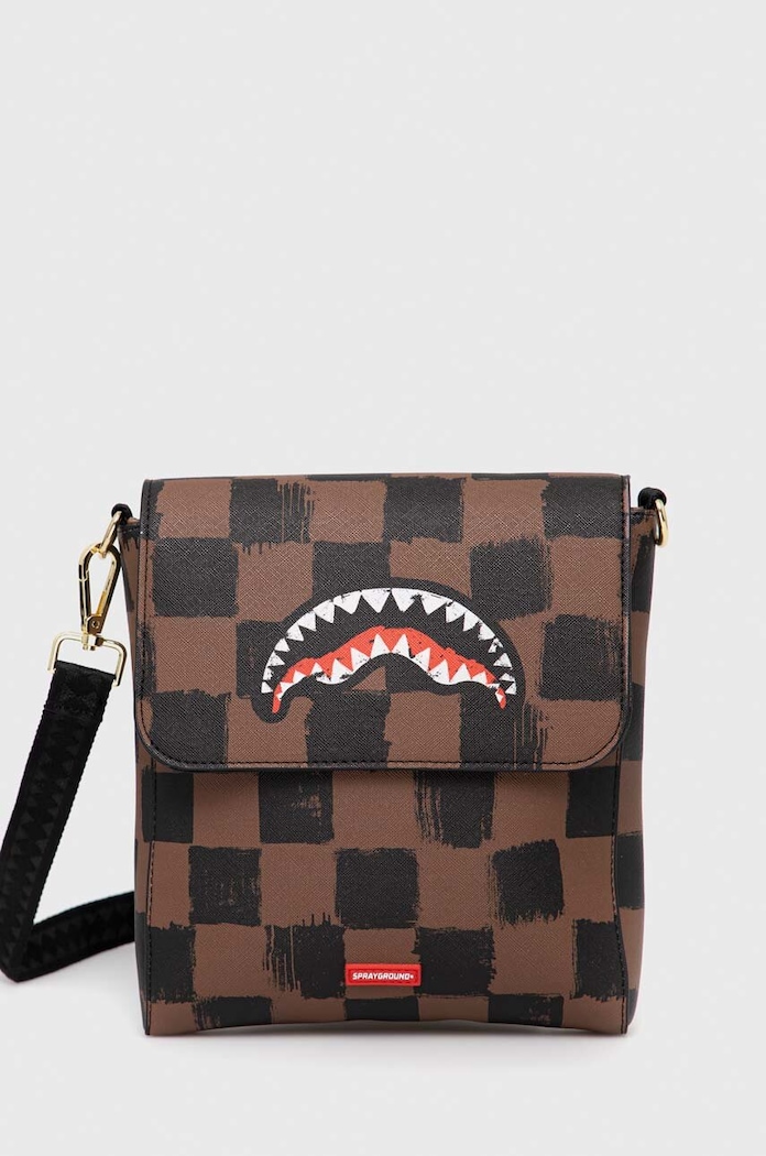 Malá taška Sprayground imitácia kože hnedá 910B5349NSZ