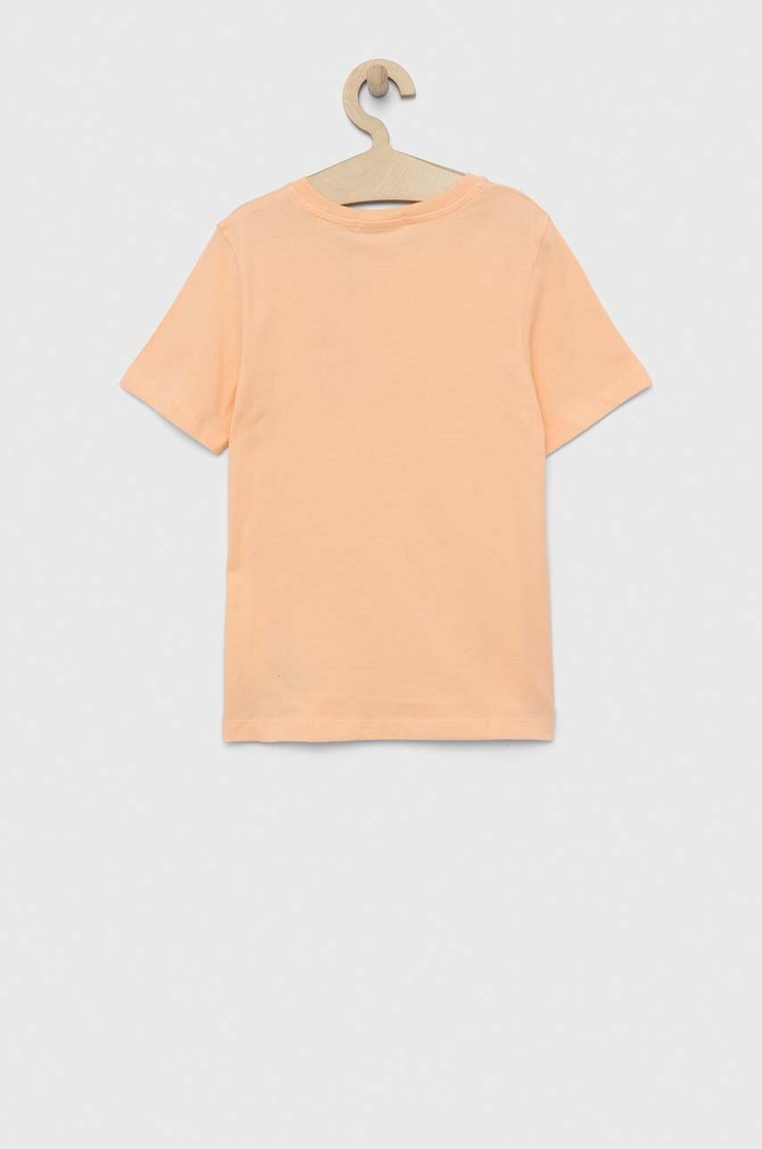 Chłopiec Calvin Klein Jeans t-shirt bawełniany dziecięcy IU0IU00267.PPYX pomarańczowy