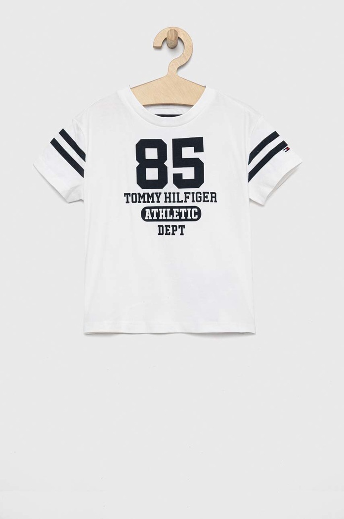 Dětské tričko Tommy Hilfiger s elastanem bílá KB0KB08023.PPYX