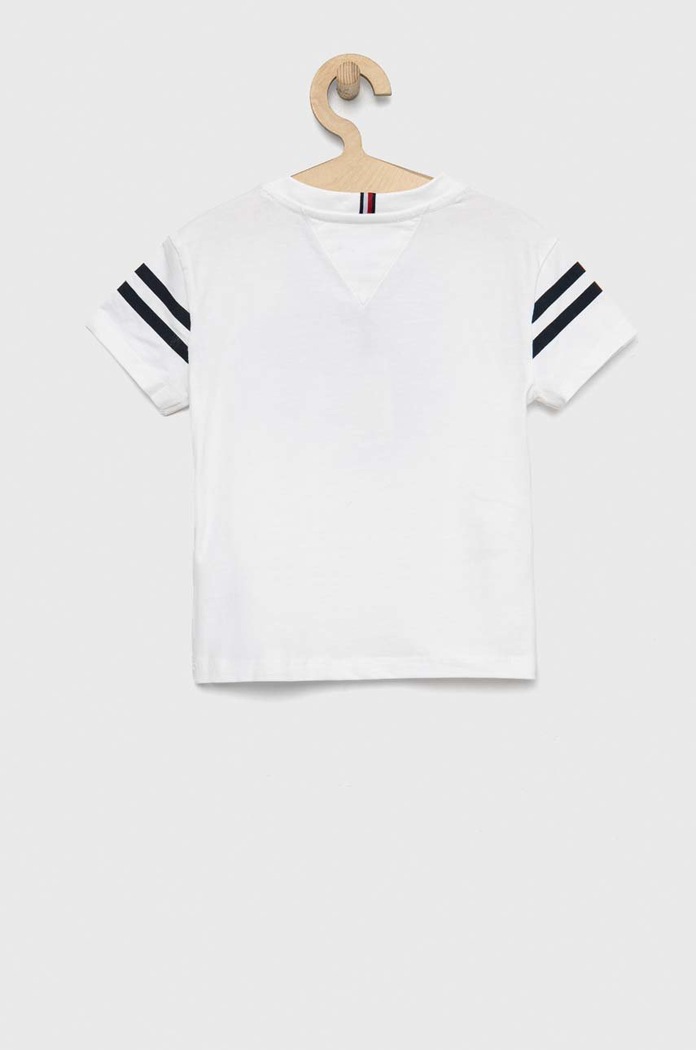 Dětské tričko Tommy Hilfiger KB0KB08023.PPYX bílá SS23