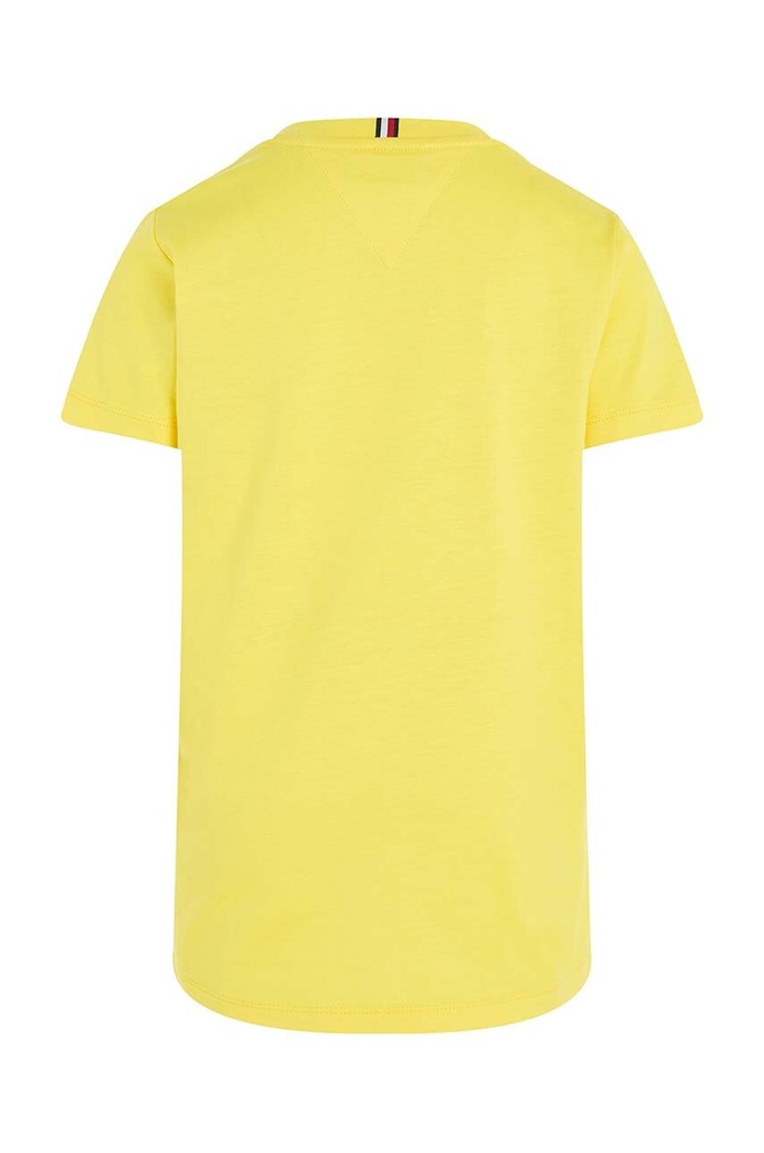 CHLAPEC Dětské bavlněné tričko Tommy Hilfiger KB0KB08204.PPYX žlutá