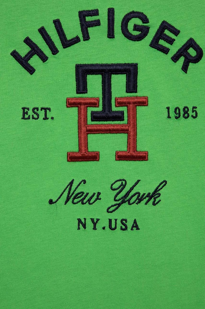 Chłopiec Tommy Hilfiger t-shirt bawełniany dziecięcy KS0KS00393.PPYX zielony