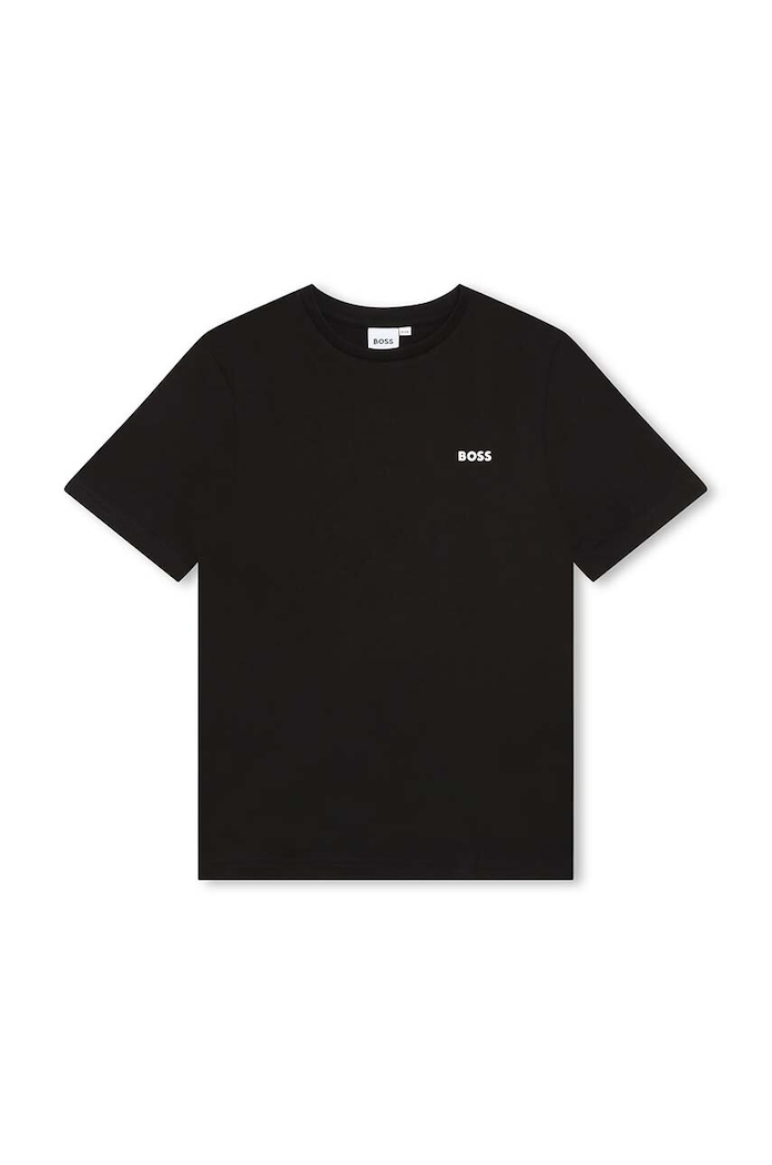BOSS t-shirt bawełniany dziecięcy bawełna czarny J25P23.114.150