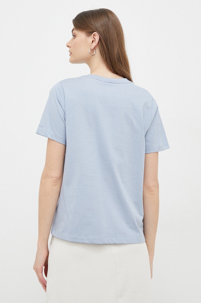 Oblečení Bavlněné tričko Calvin Klein K20K205410.PPYX modrá