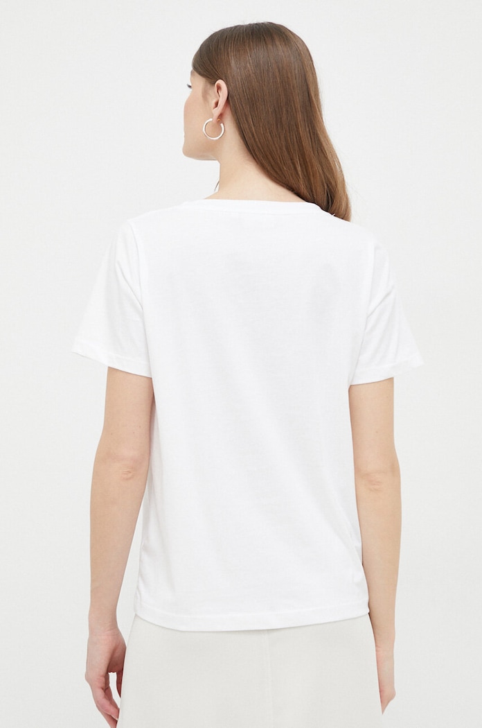 Oblečení Bavlněné tričko Calvin Klein K20K205338.PPYX bílá