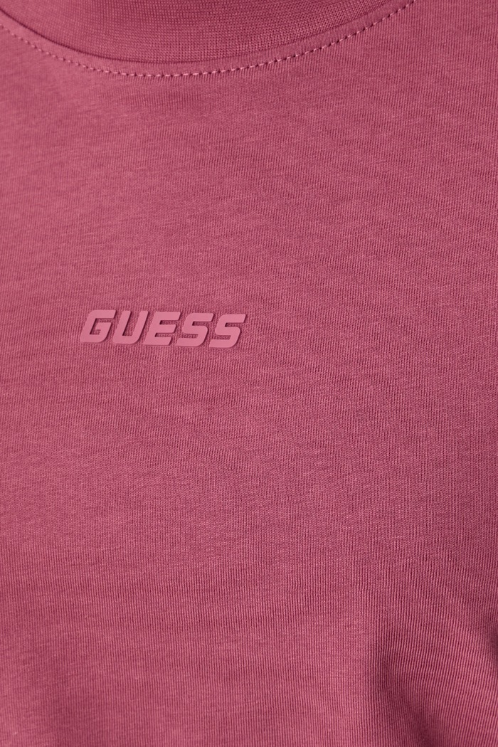 T-shirt damski bawełniany BRITNEY Guess różowy V3RI08.I3Z14