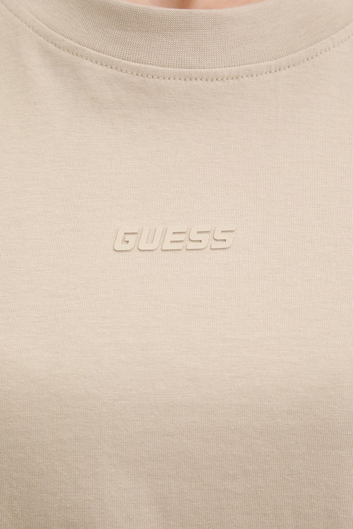 Памучна тениска Guess BRITNEY V3RI08.I3Z14 бежов