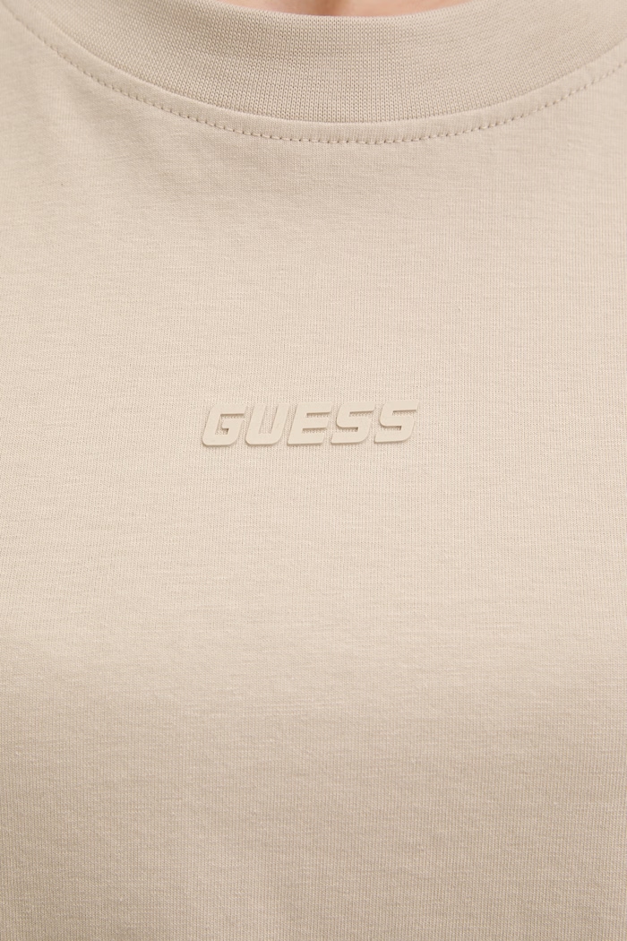 Памучна тениска Guess BRITNEY V3RI08.I3Z14 бежов