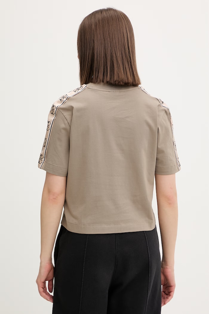 Îmbrăcăminte Guess tricou din bumbac BRITNEY V3RI08.I3Z14 bej