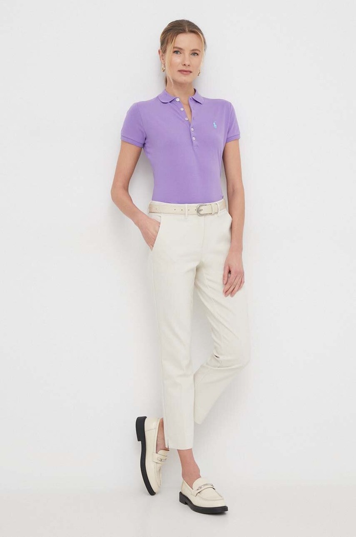 Polo tričko Polo Ralph Lauren 211870245 fialová SS26