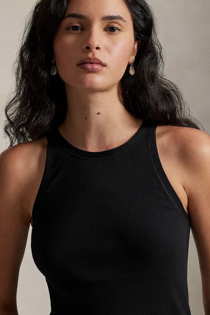 Polo Ralph Lauren top in cotone nero 211897541
