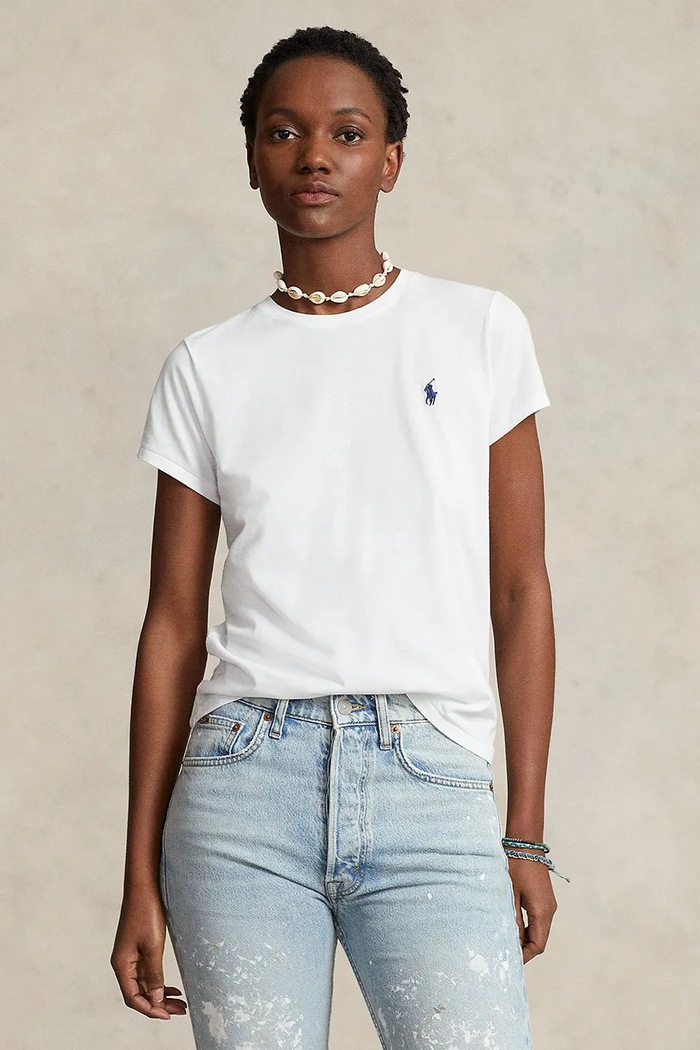 Bavlněné tričko Polo Ralph Lauren hladký bílá 211898698