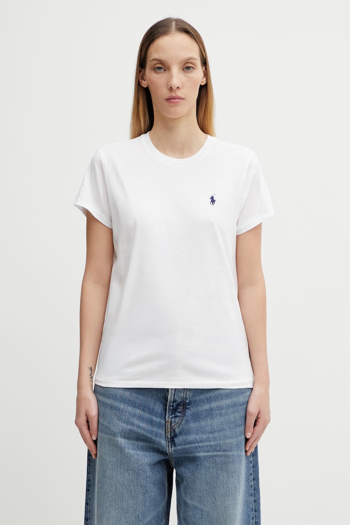 Polo Ralph Lauren t-shirt in cotone regolare bianco 211898698