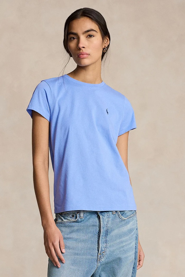 Βαμβακερό μπλουζάκι Polo Ralph Lauren κανονικό μπλε 211898698