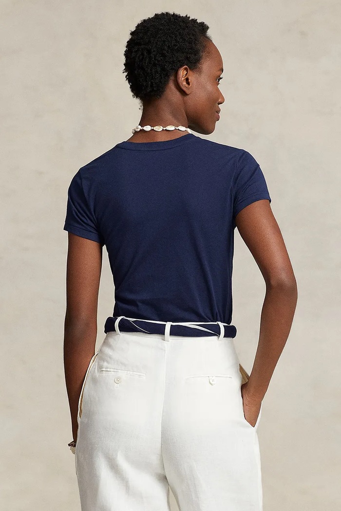 Bavlnené tričko Polo Ralph Lauren 211898698 tmavomodrá AA00