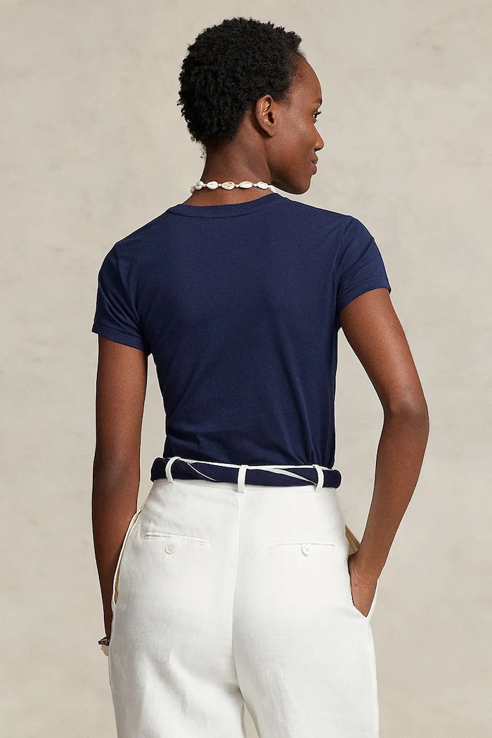 Bavlnené tričko Polo Ralph Lauren 211898698 tmavomodrá AA00