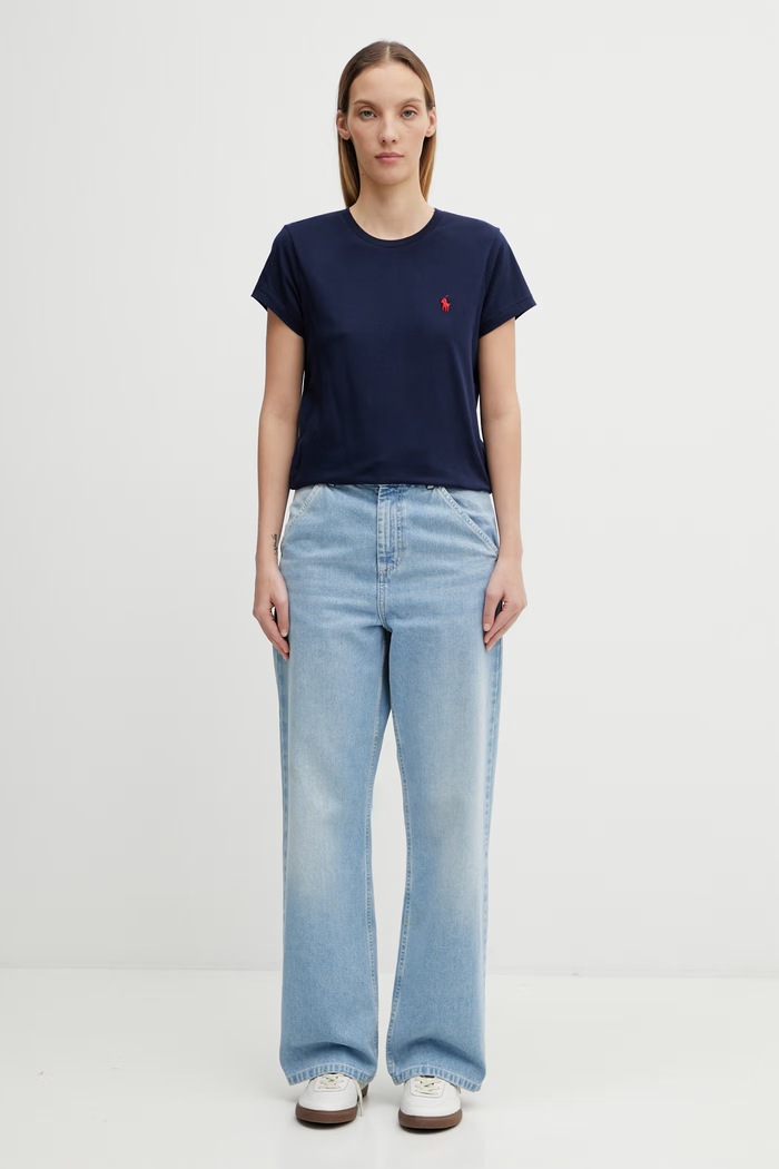 Polo Ralph Lauren t-shirt in cotone 211898698 blu navy