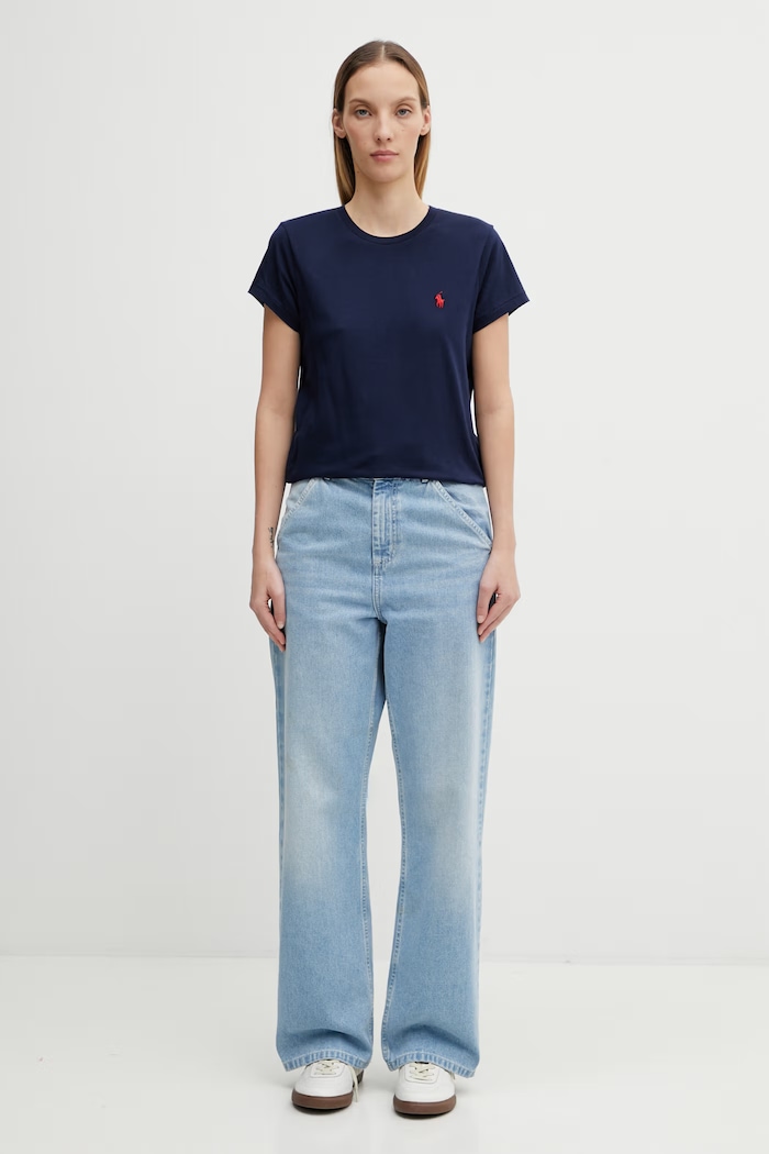 Polo Ralph Lauren t-shirt in cotone 211898698 blu navy