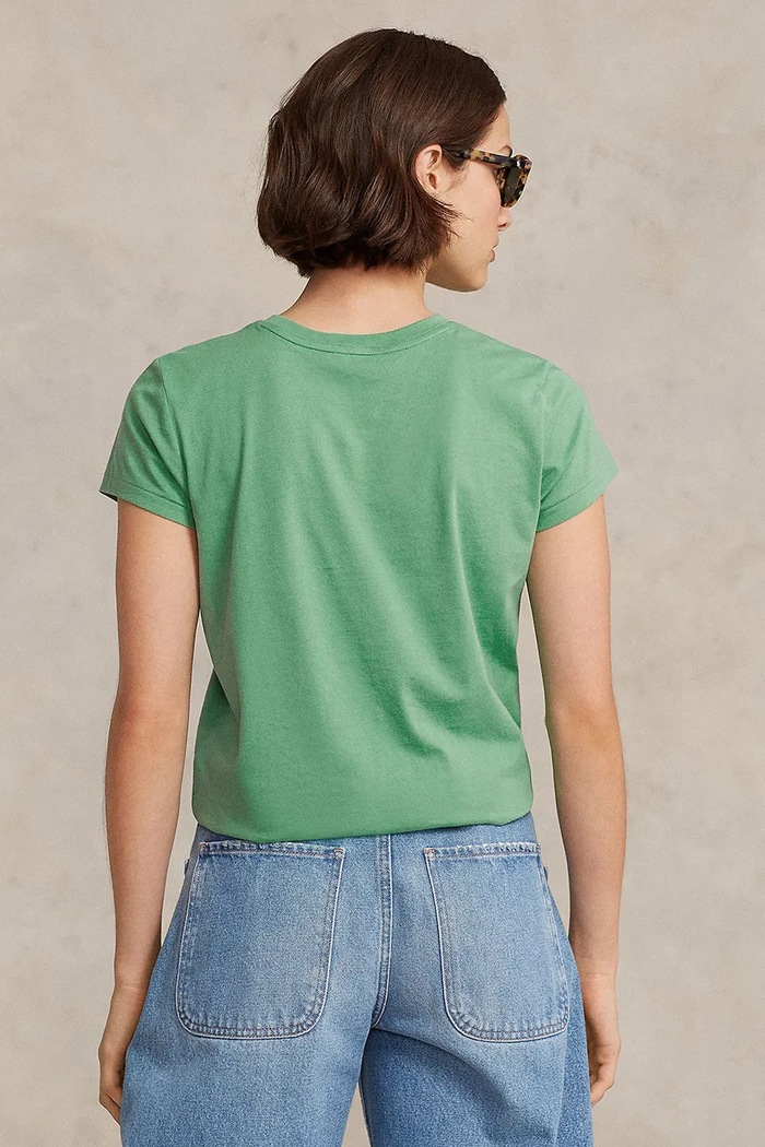 Polo Ralph Lauren t-shirt bawełniany 211898698 turkusowy AA00