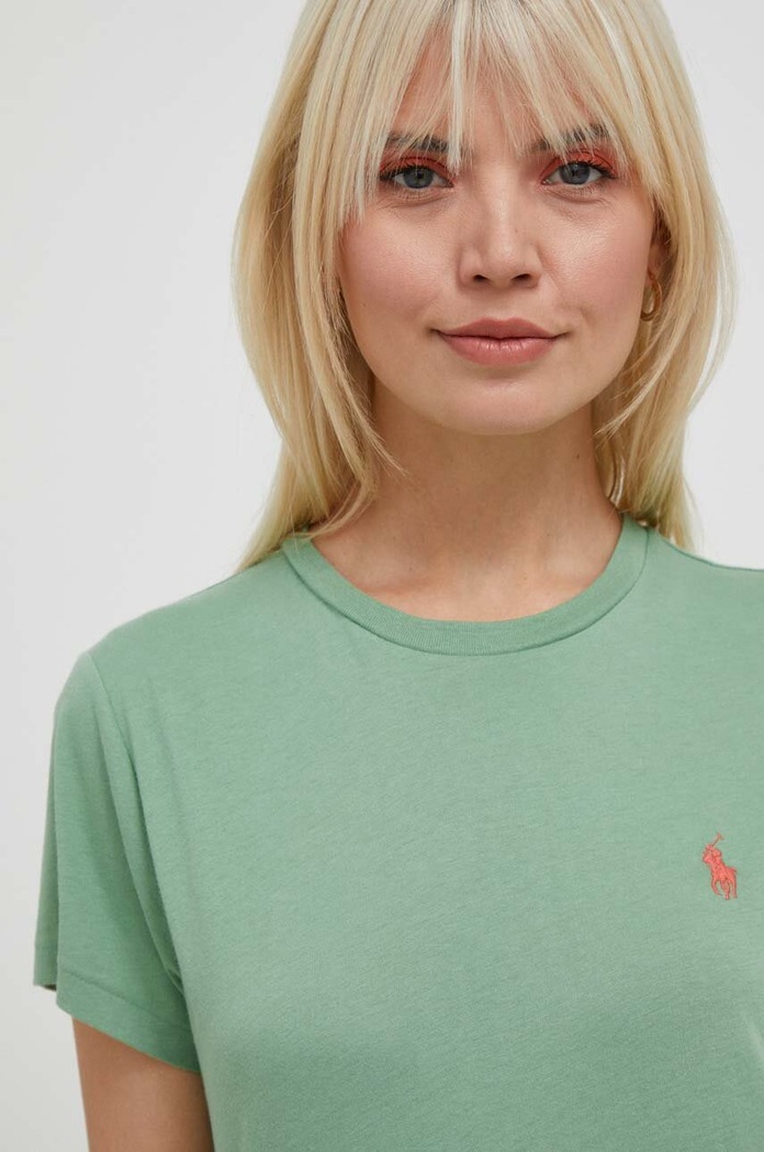 T-shirt bawełniany Polo Ralph Lauren 211898698 zielony