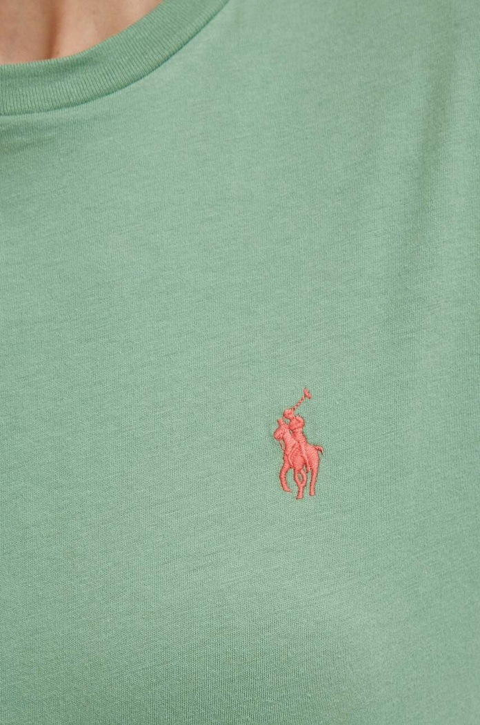 T-shirt bawełniany Polo Ralph Lauren zielony 211898698