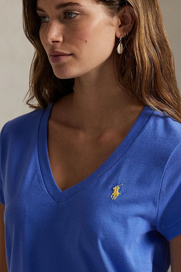 Bavlněné tričko Polo Ralph Lauren modrá 211902403