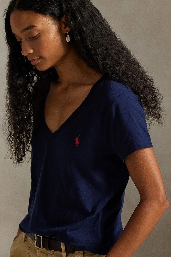 Bavlnené tričko Polo Ralph Lauren tmavomodrá 211902403