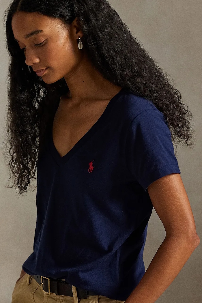 Bavlnené tričko Polo Ralph Lauren tmavomodrá 211902403