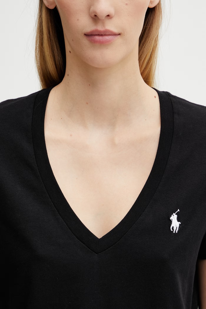 Хлопковая футболка Polo Ralph Lauren чёрный 211902403