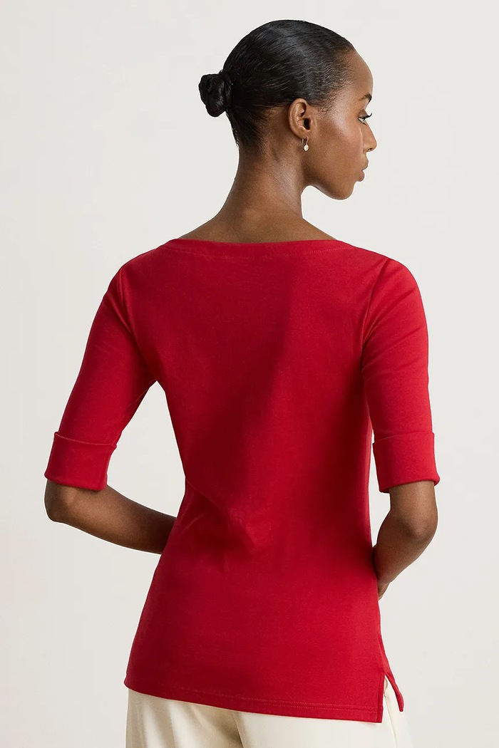 Lauren Ralph Lauren Női pamut póló 200654963 piros SS26