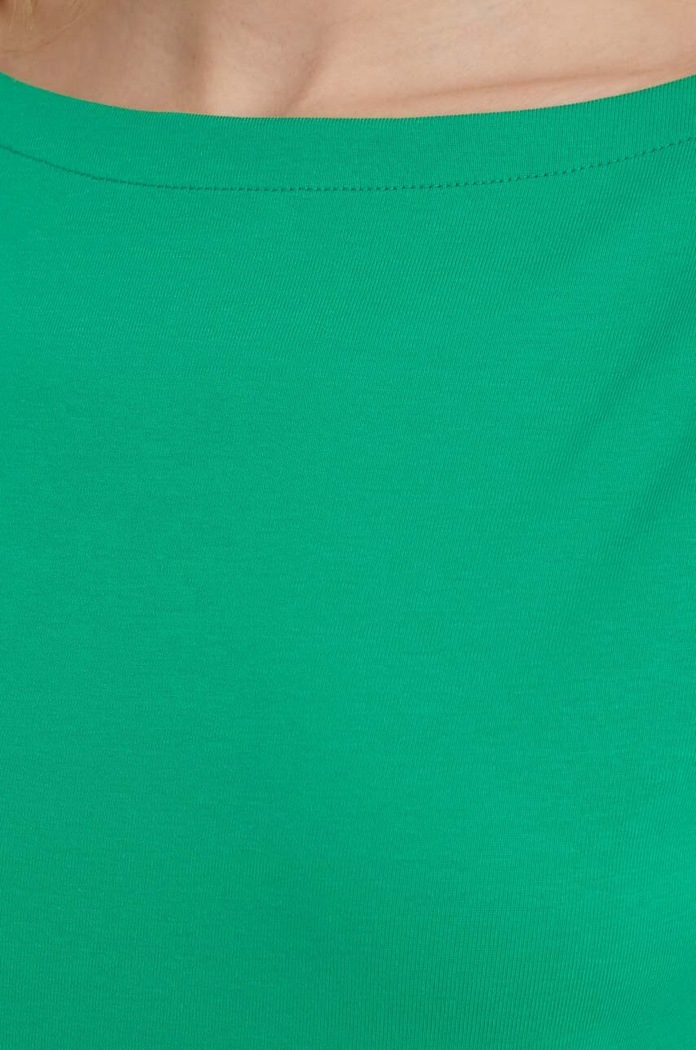 T-shirt damski z bawełną Lauren Ralph Lauren zielony 200654963