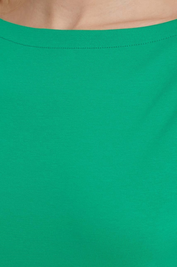 T-shirt damski z bawełną Lauren Ralph Lauren zielony 200654963