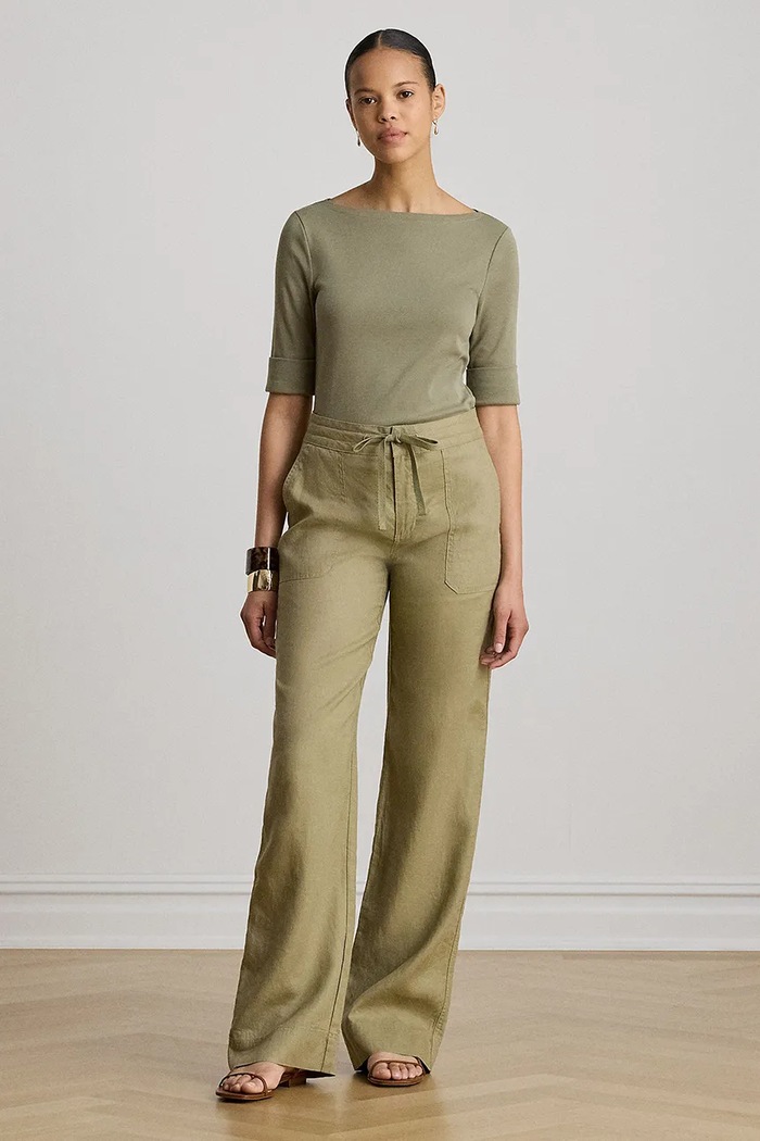 Oblečení Lauren Ralph Lauren tričko dámské s bavlnou 200654963 zelená