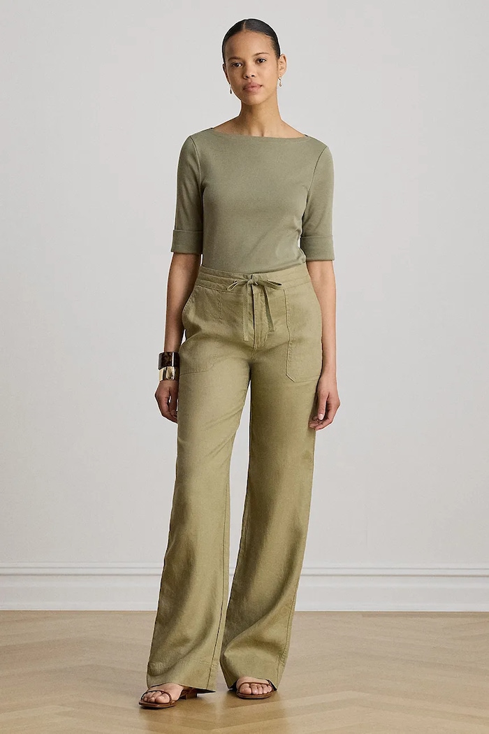 Oblečení Lauren Ralph Lauren tričko dámské s bavlnou 200654963 zelená