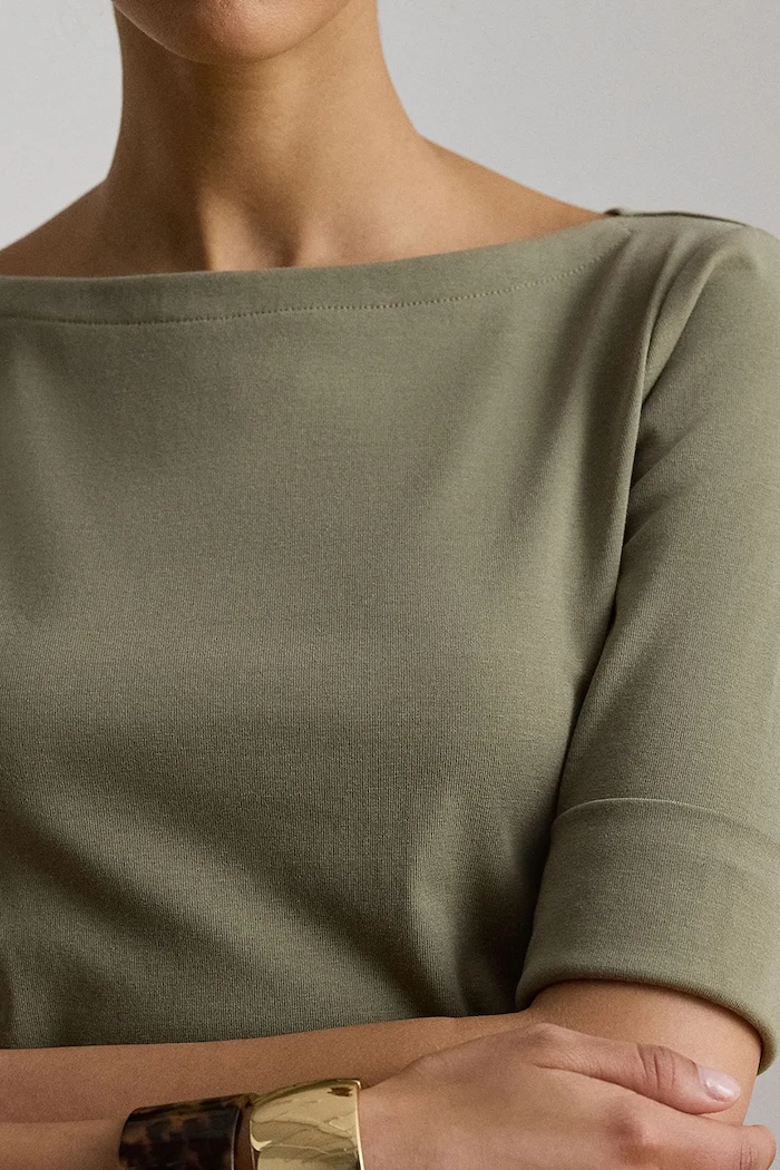 Lauren Ralph Lauren tričko dámské s bavlnou zelená 200654963