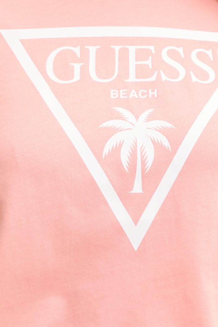 Odzież Guess t-shirt bawełniany E02I01.JA914 pomarańczowy