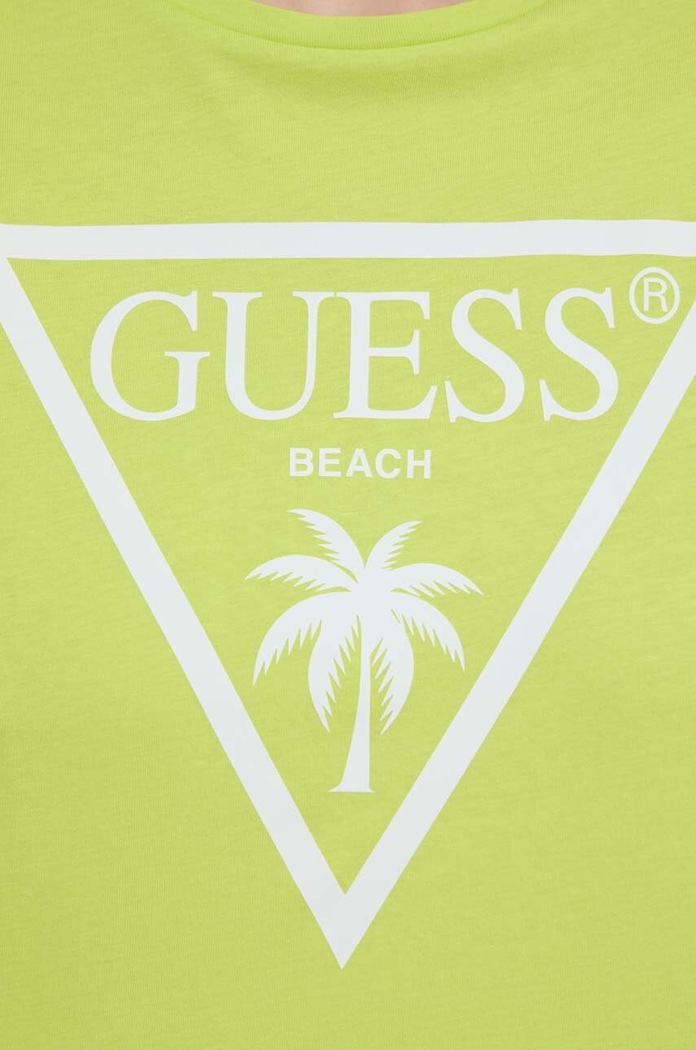 Bavlněné tričko Guess zelená E02I01.JA914