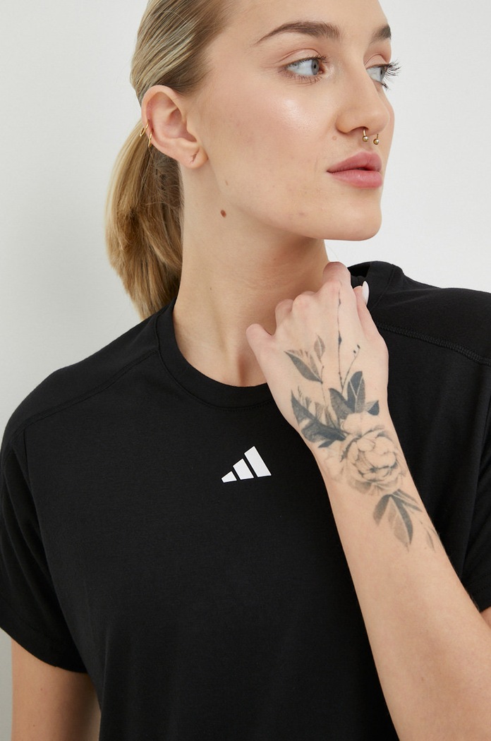 Kratka majica za vadbo adidas Performance Train Essentials črna HR7795