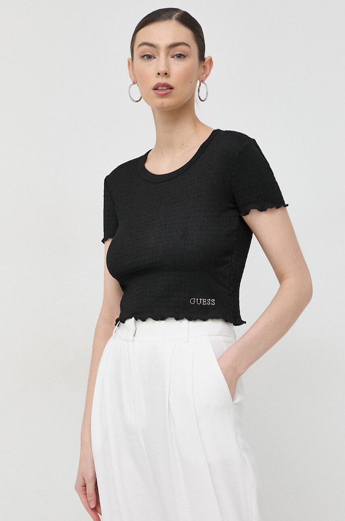 Guess t-shirt SMOKED czarny W3GP34.KBQI0