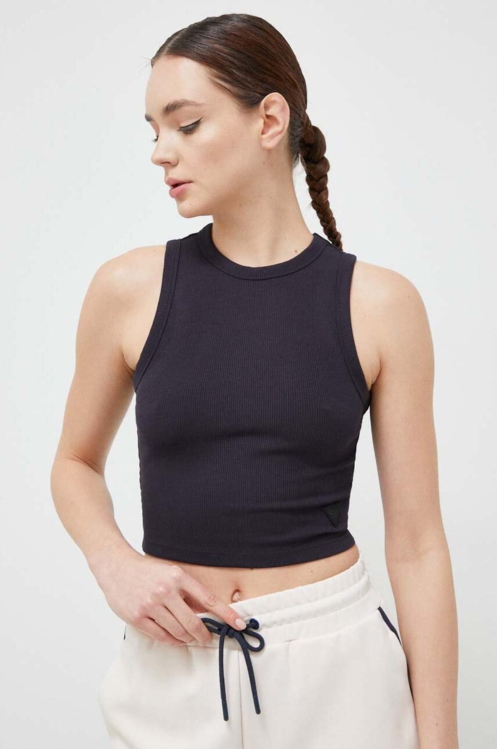Top Guess bez uzorka crna V3GP19.K8RT2