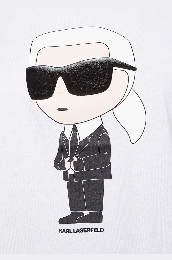 Βαμβακερό μπλουζάκι Karl Lagerfeld 230W1700 λευκό AW24