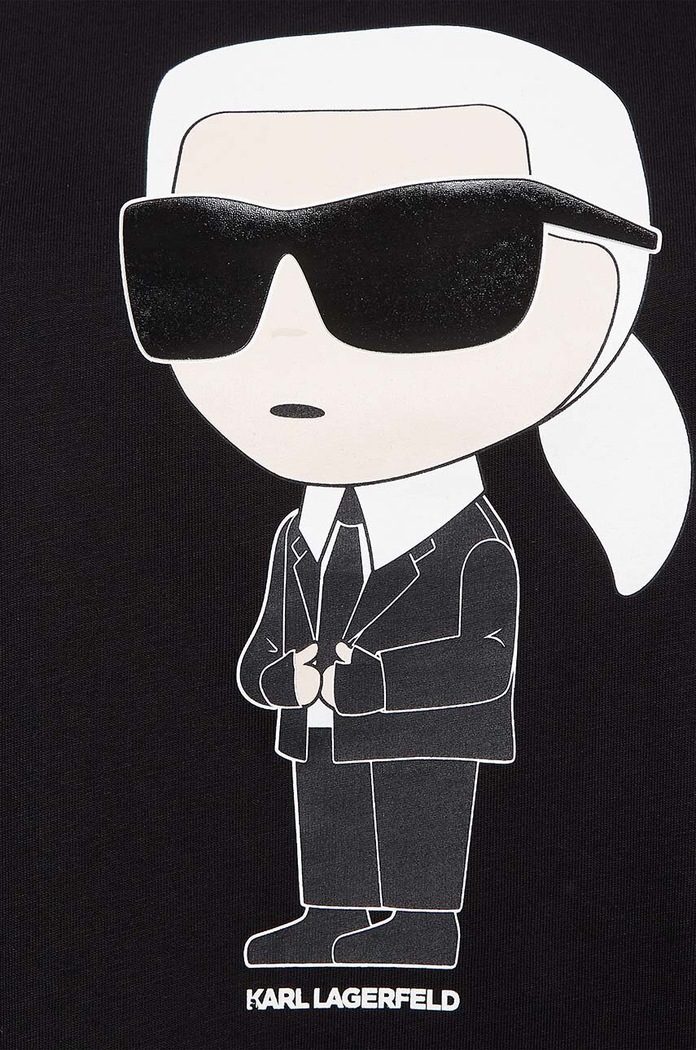 Bavlnené tričko Karl Lagerfeld 230W1700 čierna AW24