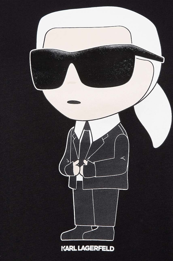 Bavlnené tričko Karl Lagerfeld 230W1700 čierna AW24