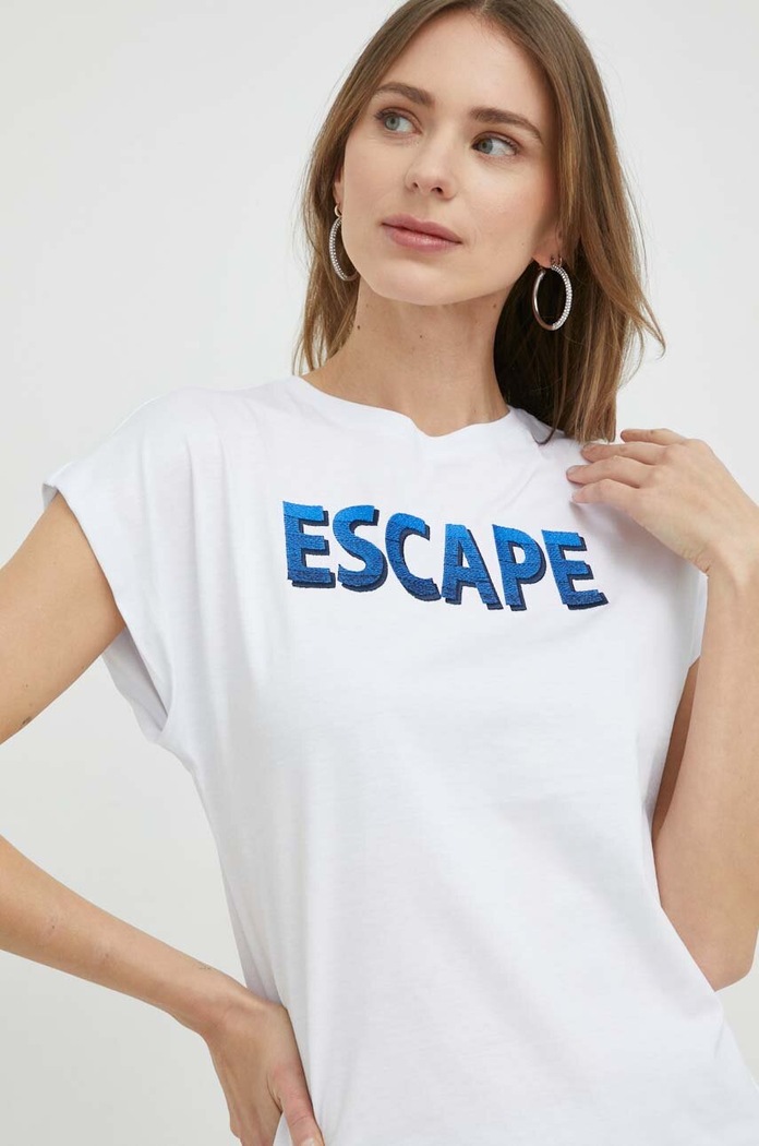 Marella t-shirt bawełniany biały 2339710234200