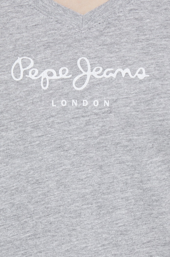 Μπλουζάκι Pepe Jeans Wendy V Neck γκρί PL505482.933
