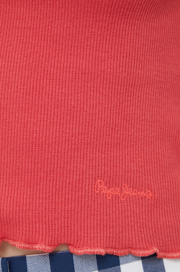 Μπλουζάκι Pepe Jeans Cara PL505492.217 κόκκινο